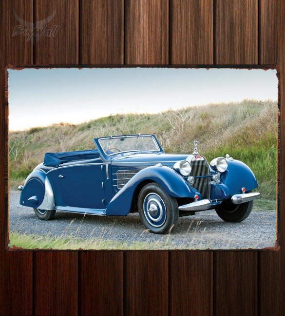 Металлическая табличка Bugatti Type 57 Stelvio by Gangloff Металлическая табличка Bugatti Type 57 Stelvio by Gangloff